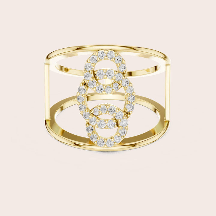 Round Cut Lab Grown Diamond Cluster Ring, 0.29ct Total, Solid Gold