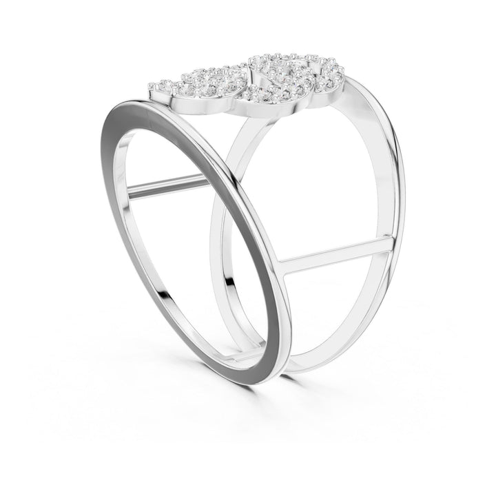Round Cut Lab Grown Diamond Cluster Ring, 0.29ct Total, Solid Gold