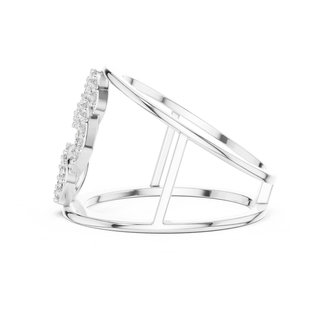 Round Cut Lab Grown Diamond Cluster Ring, 0.29ct Total, Solid Gold