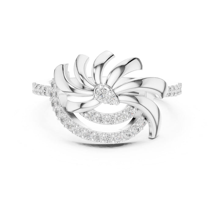 Round Cut Lab Grown Diamond Half Eternity Band, 0.26ct Total, Solid Gold