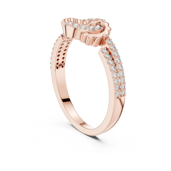 Round Cut Lab Grown Diamond Half Eternity Band, 0.25ct Total, Solid Gold
