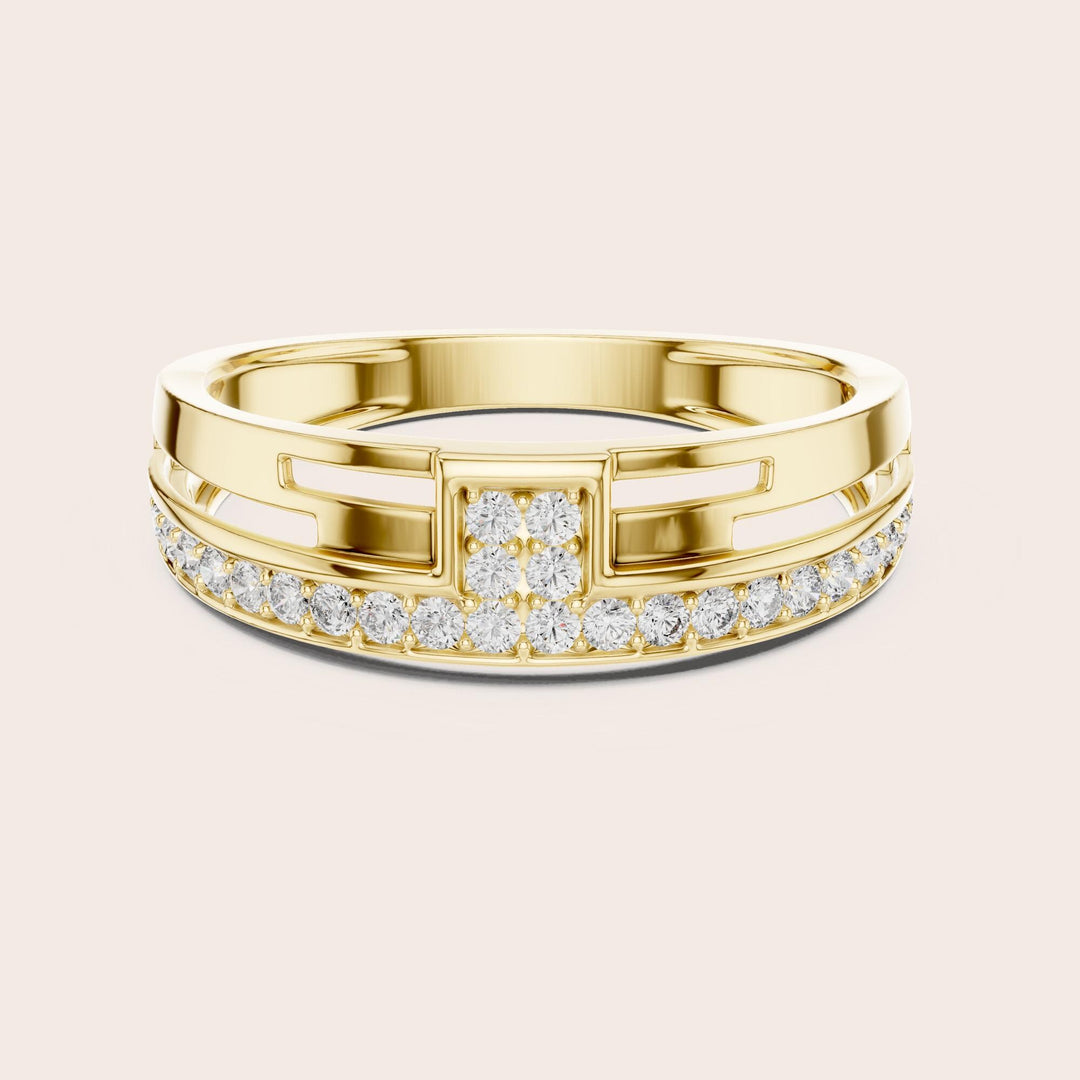 Round Cut Lab Grown Diamond Full Eternity Band, 0.31ct Total, Solid Gold