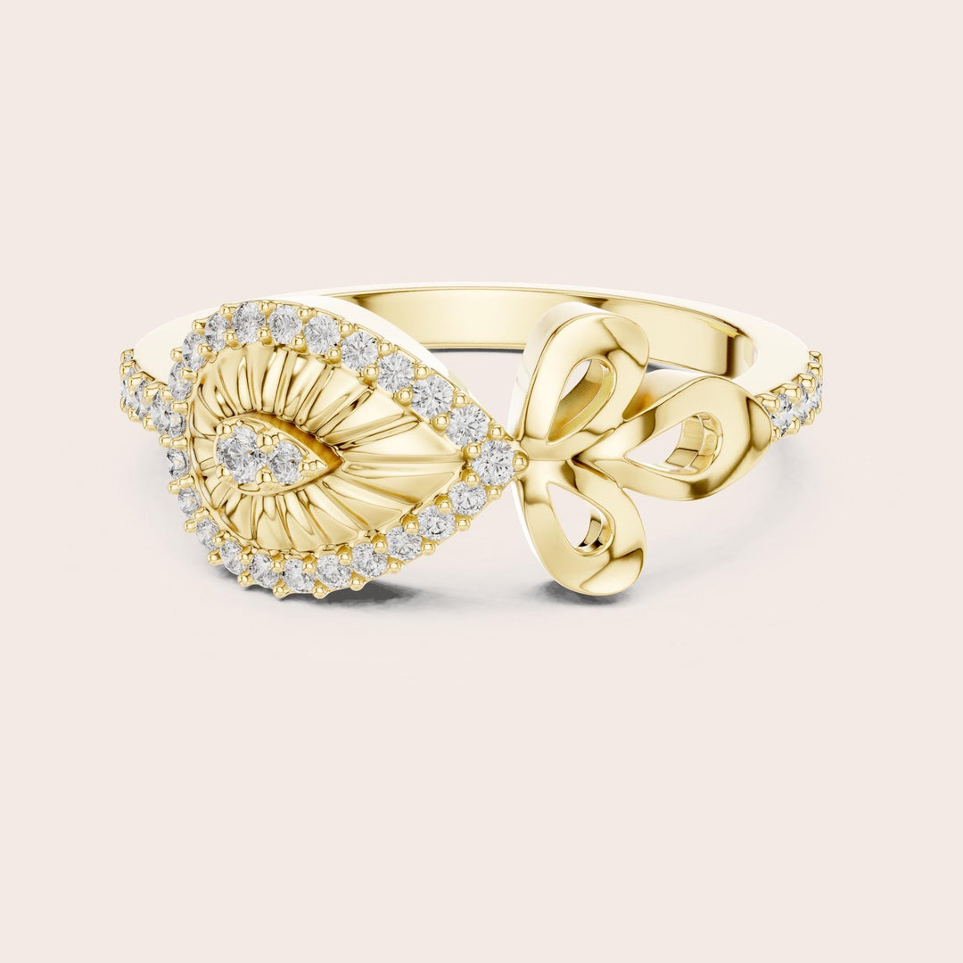 Round Cut Lab Grown Diamond Half Eternity Band, 0.24ct Total, Solid Gold