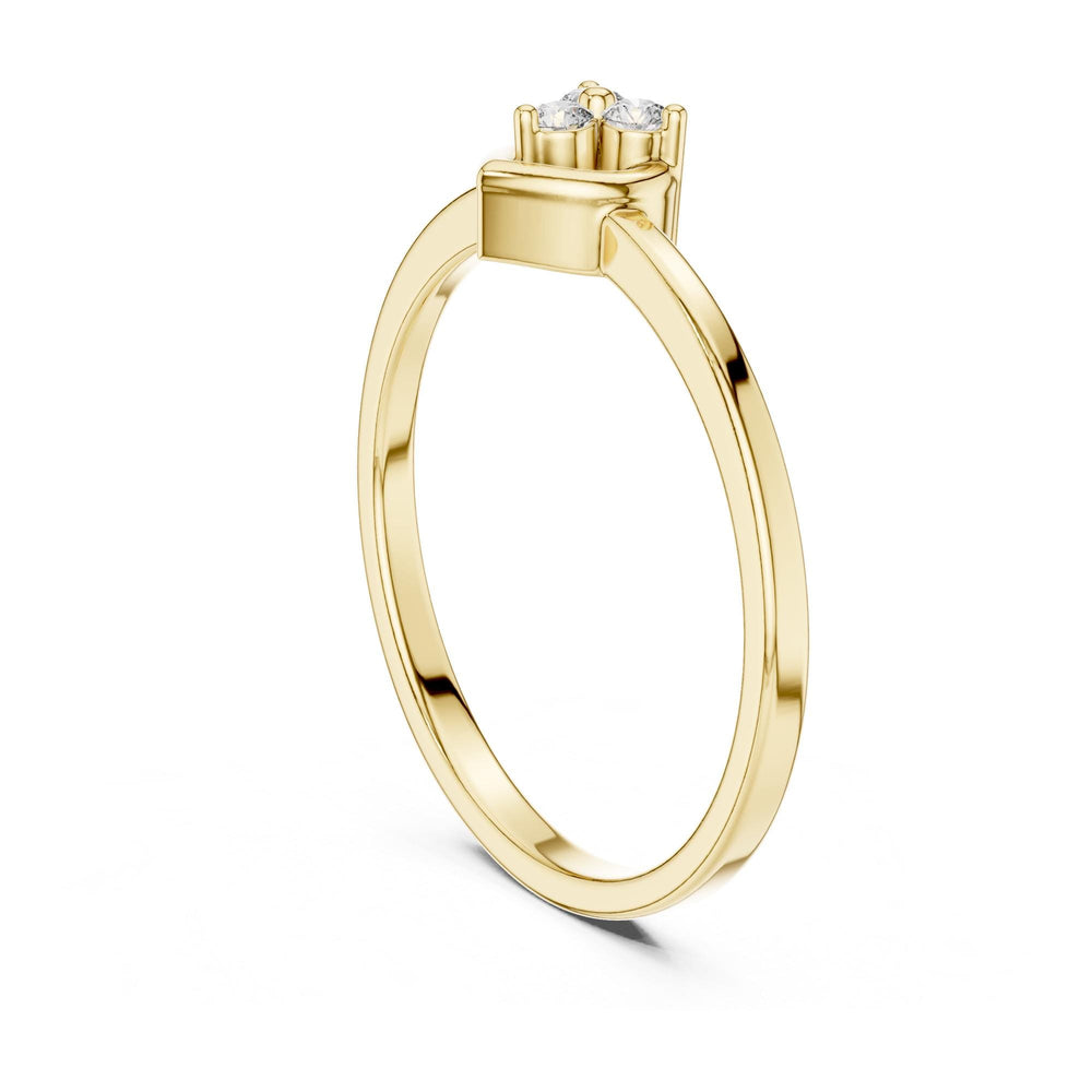 Round Cut Lab Grown Diamond Cluster Ring, 0.06ct Total, Solid Gold