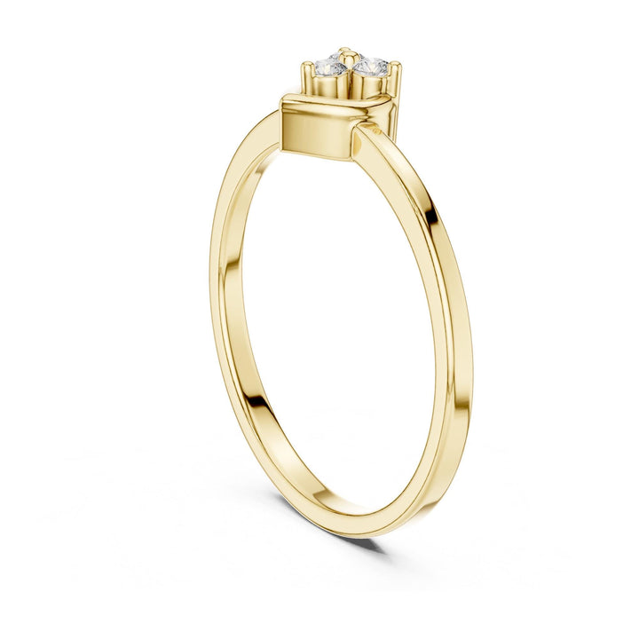 Round Cut Lab Grown Diamond Cluster Ring, 0.06ct Total, Solid Gold