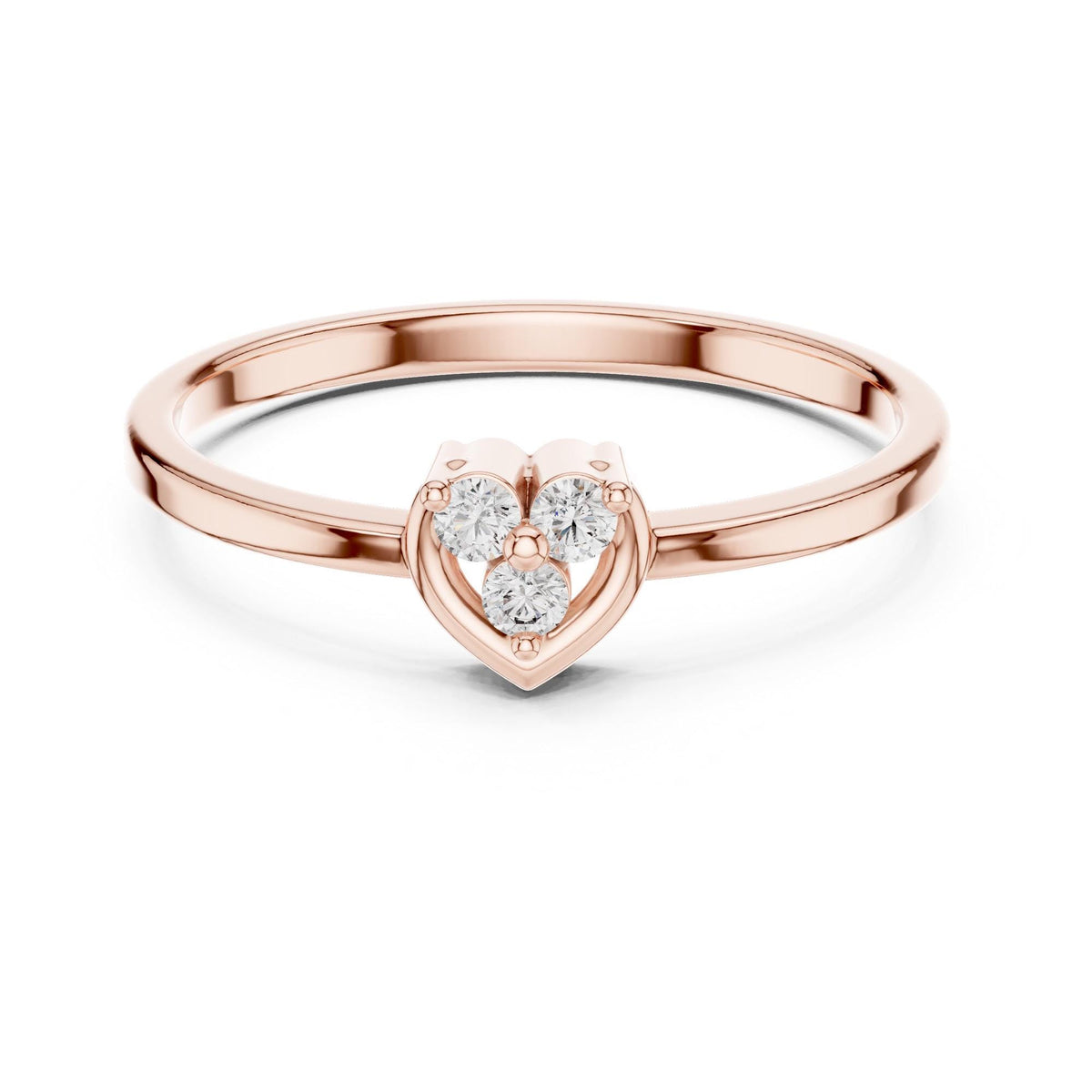 Round Cut Lab Grown Diamond Cluster Ring, 0.06ct Total, Solid Gold
