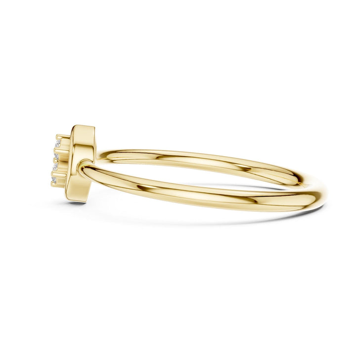 Round Cut Lab Grown Diamond Cluster Ring, 0.03ct Total, Solid Gold