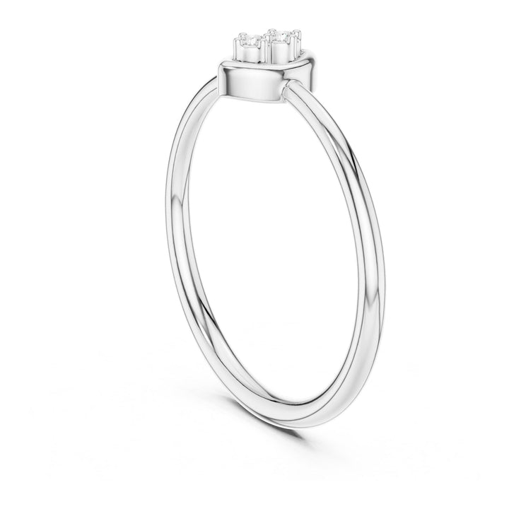 Round Cut Lab Grown Diamond Cluster Ring, 0.03ct Total, Solid Gold