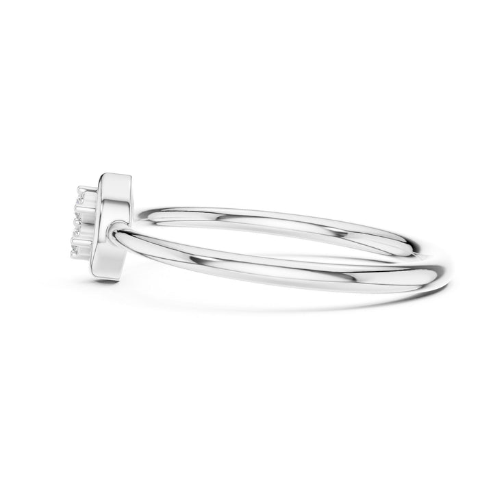 Round Cut Lab Grown Diamond Cluster Ring, 0.03ct Total, Solid Gold