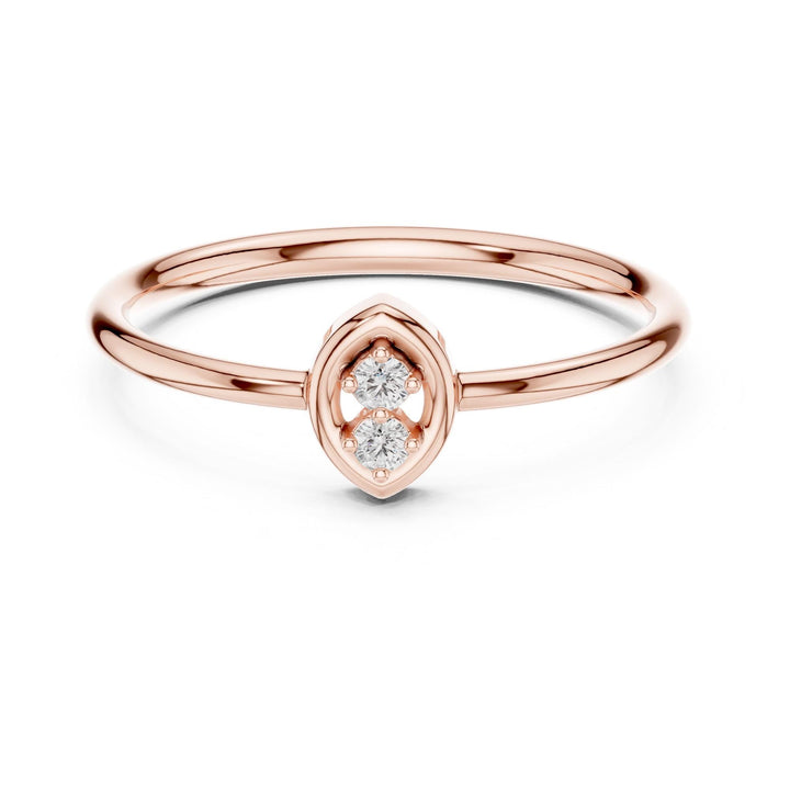 Round Cut Lab Grown Diamond Cluster Ring, 0.03ct Total, Solid Gold