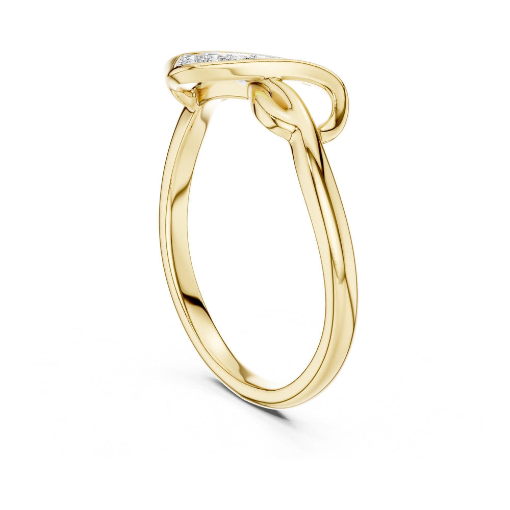 Round Cut Lab Grown Diamond Cluster Ring, 0.05ct Total, Solid Gold