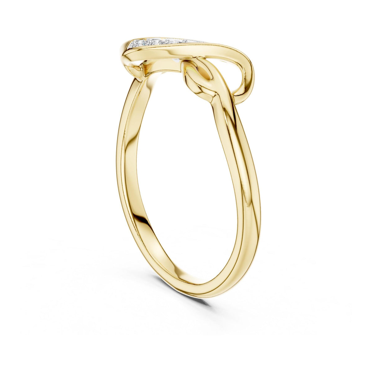 Round Cut Lab Grown Diamond Cluster Ring, 0.05ct Total, Solid Gold