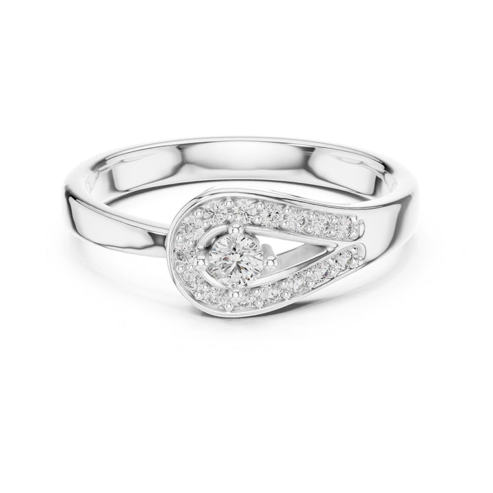 Round Cut Lab Grown Diamond Cluster Ring, 0.20ct Total, Solid Gold