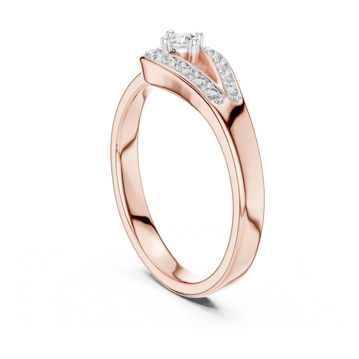 Round Cut Lab Grown Diamond Cluster Ring, 0.20ct Total, Solid Gold