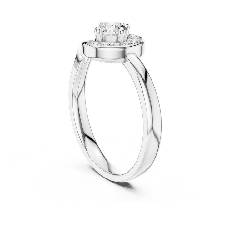 Round Cut Lab Grown Diamond Cluster Ring, 0.39ct Total, Solid Gold