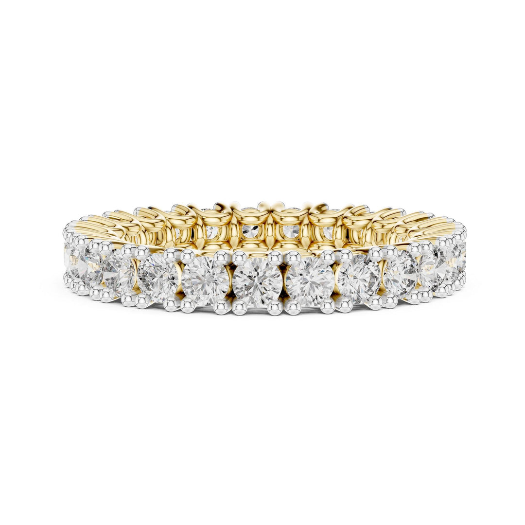 Round Cut Lab Grown Diamond Full Eternity Band, 1.62ct Total, Solid Gold
