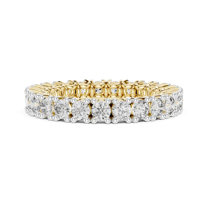 Round Cut Lab Grown Diamond Full Eternity Band, 1.62ct Total, Solid Gold