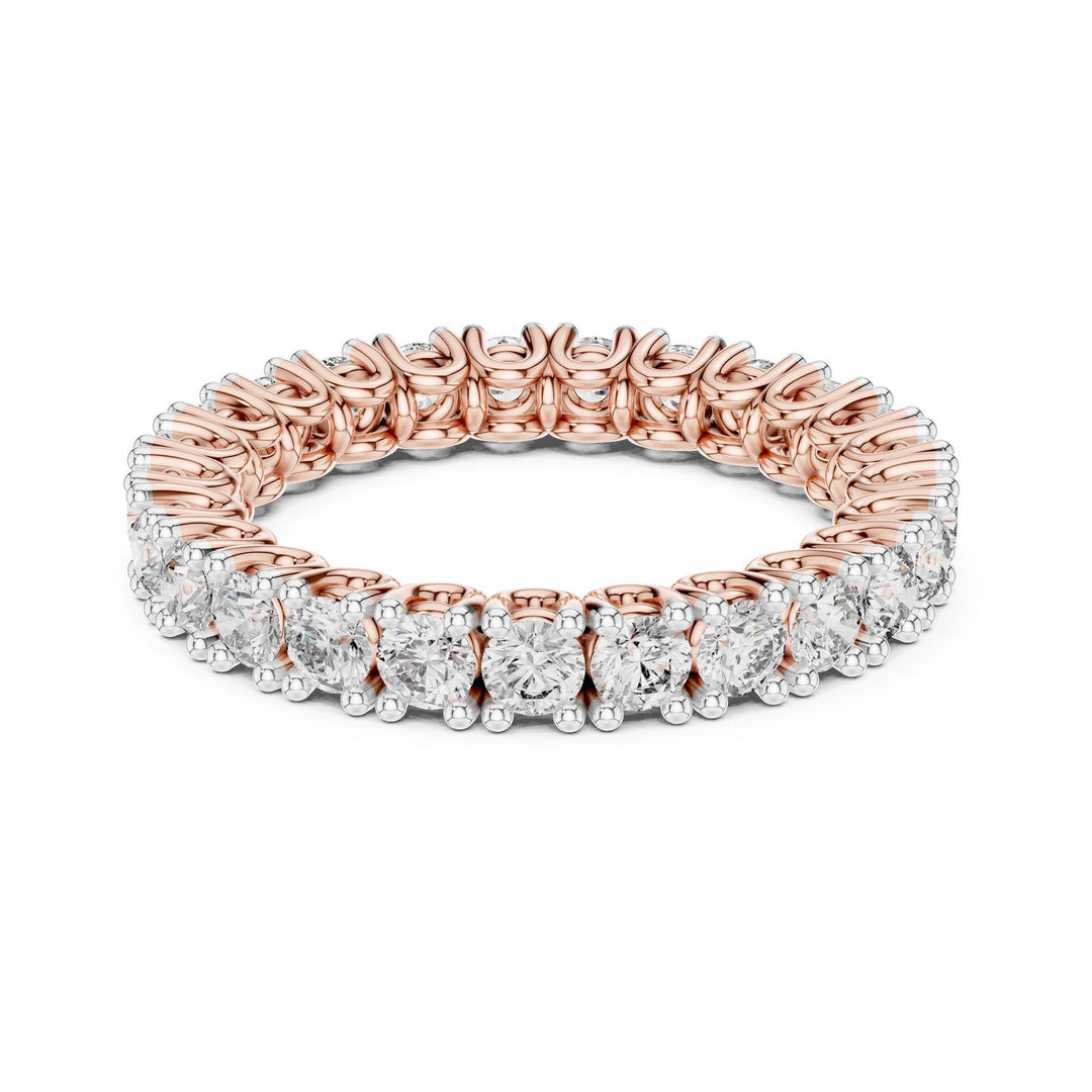 Round Cut Lab Grown Diamond Full Eternity Band, 1.62ct Total, Solid Gold
