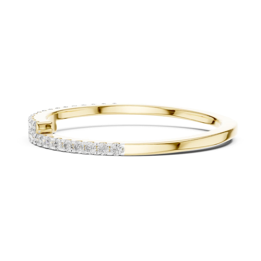 Round Cut Lab Grown Diamond Half Eternity Band, 0.16ct Total, Solid Gold