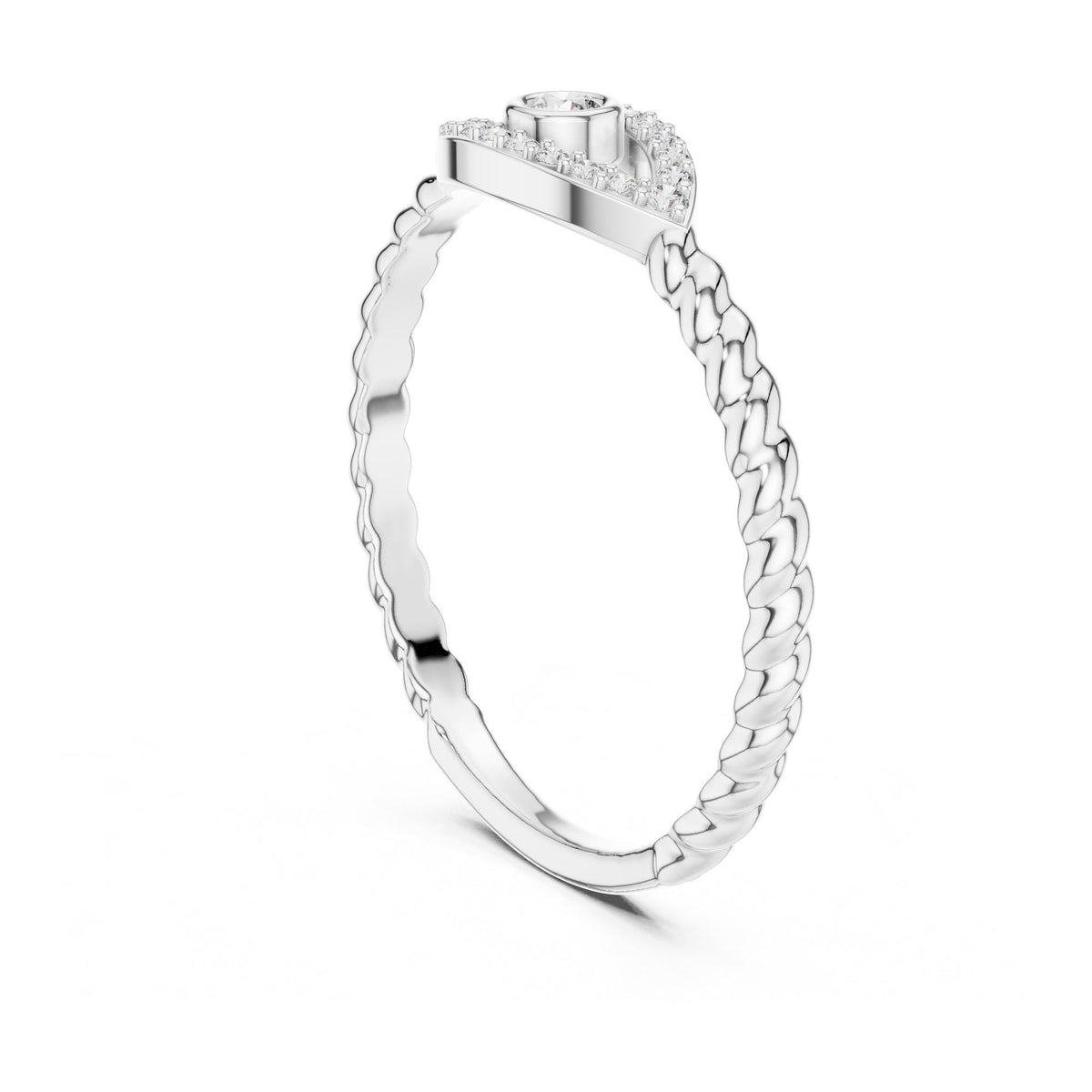 Round Cut Lab Grown Diamond Cluster Ring, 0.10ct Total, Solid Gold