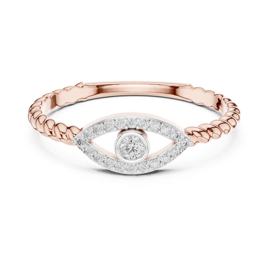 Round Cut Lab Grown Diamond Cluster Ring, 0.10ct Total, Solid Gold
