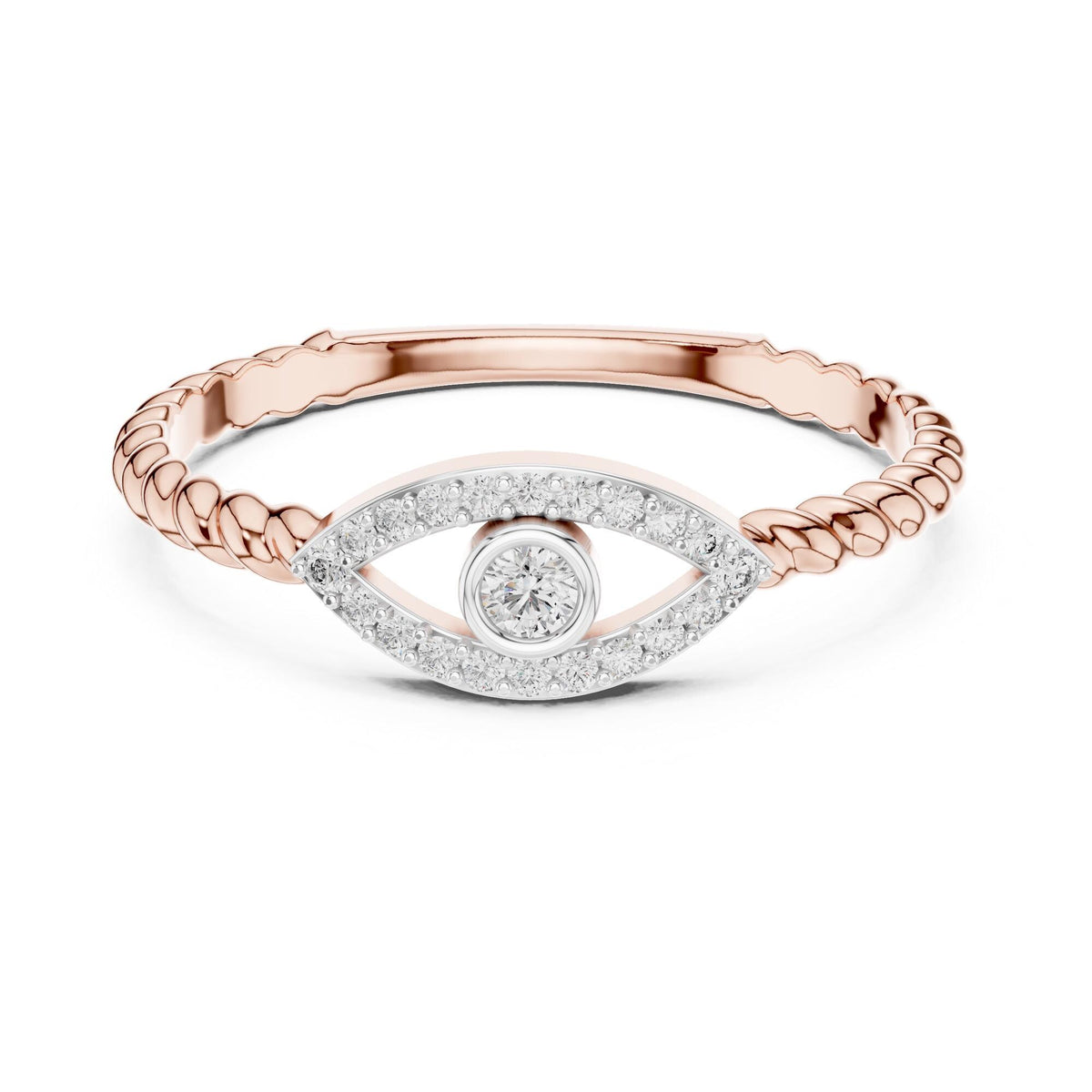 Round Cut Lab Grown Diamond Cluster Ring, 0.10ct Total, Solid Gold
