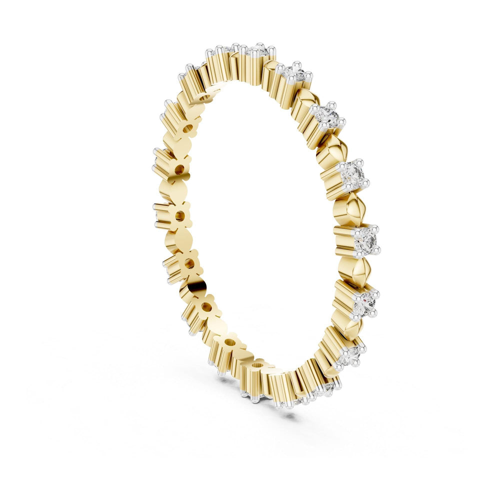 Round Cut Lab Grown Diamond Full Eternity Band, 0.22ct Total, Solid Gold