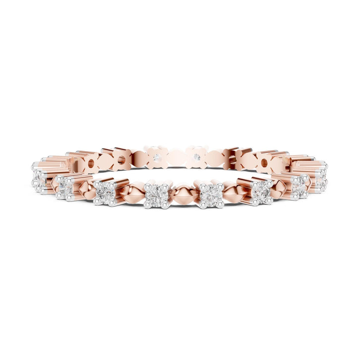 Round Cut Lab Grown Diamond Full Eternity Band, 0.22ct Total, Solid Gold