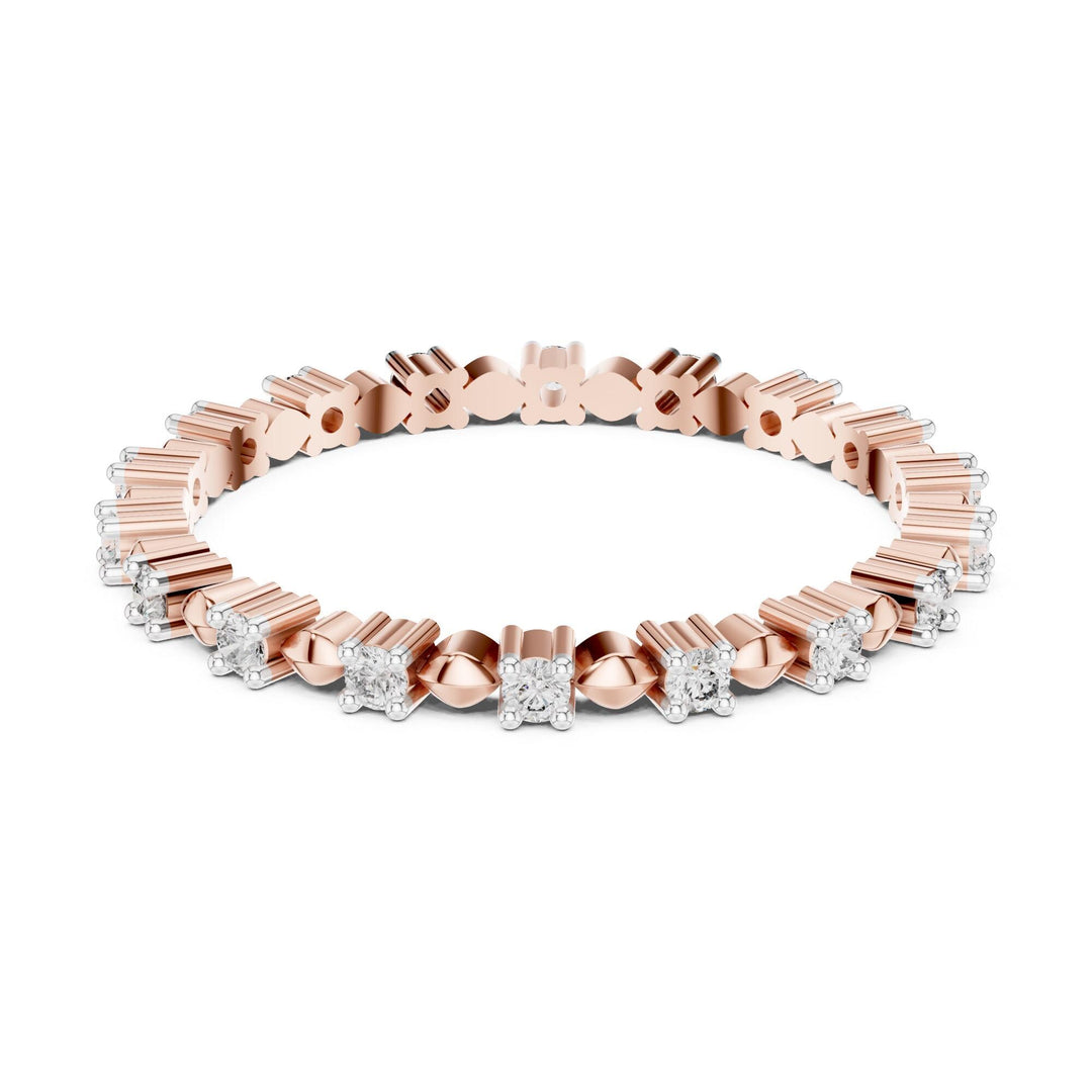 Round Cut Lab Grown Diamond Full Eternity Band, 0.22ct Total, Solid Gold