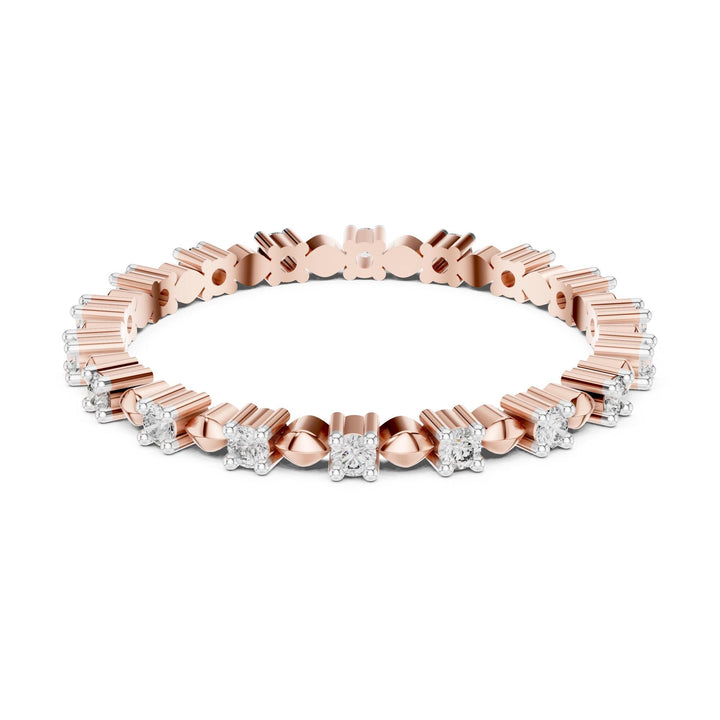 Round Cut Lab Grown Diamond Full Eternity Band, 0.22ct Total, Solid Gold