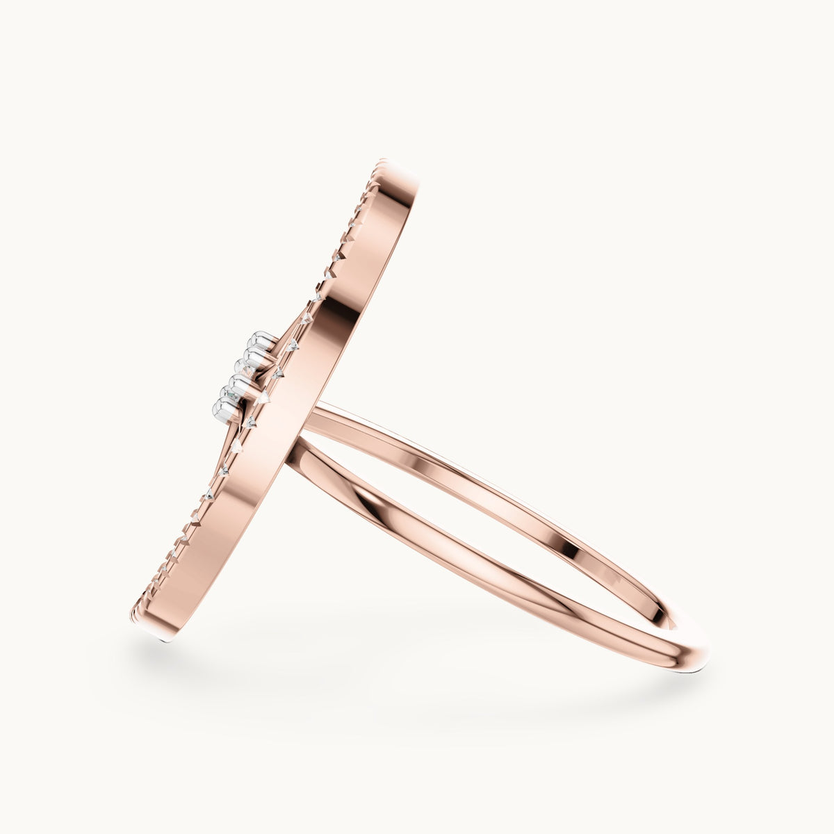 Round Cut Lab Grown Diamond Cluster Ring, 0.26ct Total, Solid Gold