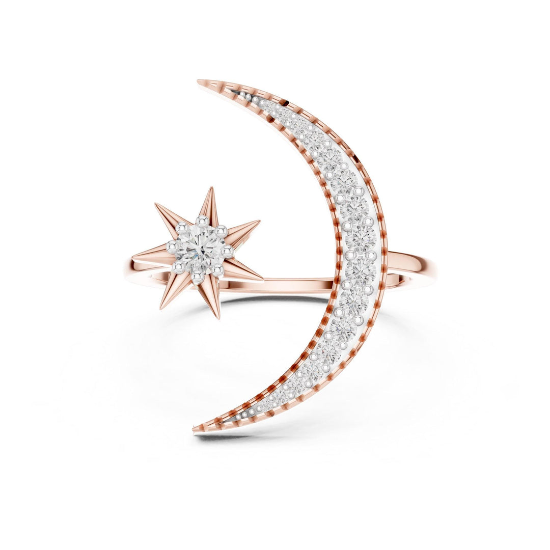 Round Cut Lab Grown Diamond Cluster Ring, 0.26ct Total, Solid Gold