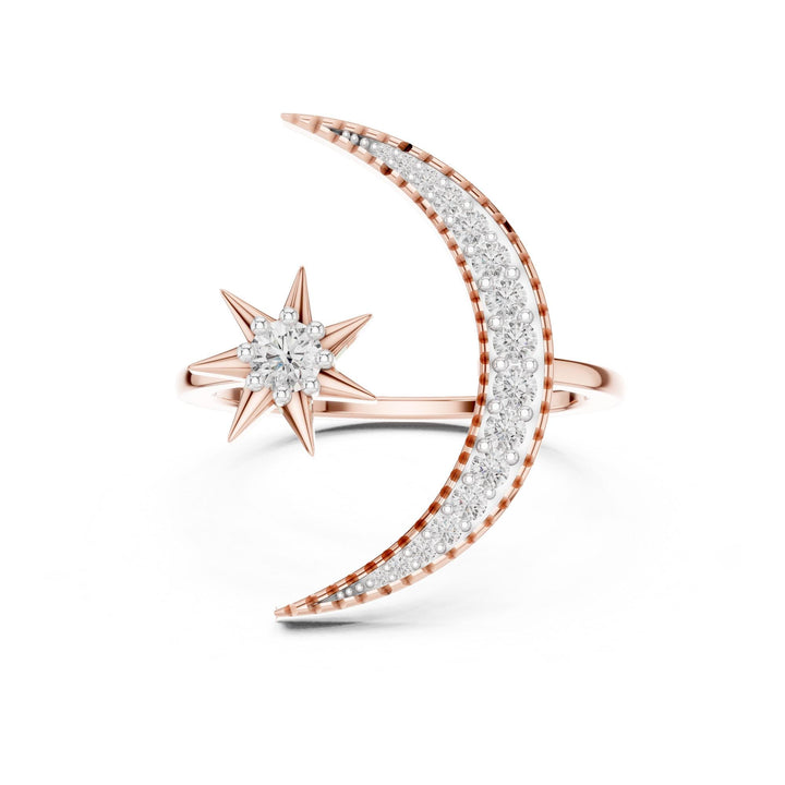 Round Cut Lab Grown Diamond Cluster Ring, 0.26ct Total, Solid Gold