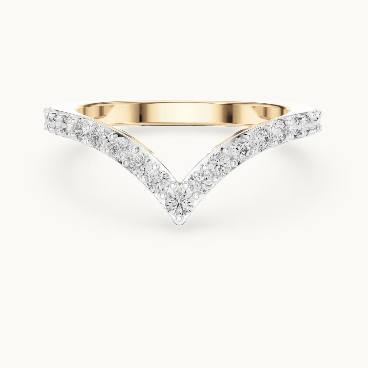 Round cut lab-grown diamond full eternity band, 0.66 CT TW, 37 stones, in solid gold (style L06-0018)