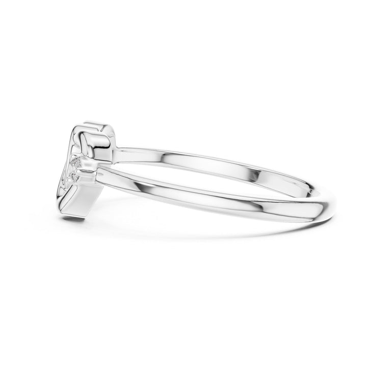 Round Cut Lab Grown Diamond Cluster Ring, 0.05ct Total, Solid Gold