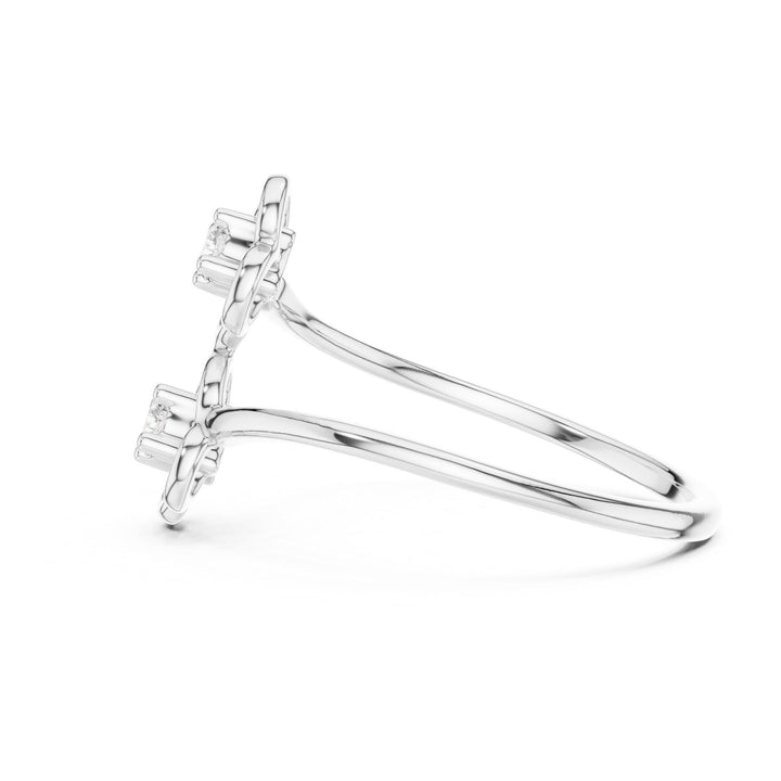 Round Cut Lab Grown Diamond Cluster Ring, 0.09ct Total, Solid Gold