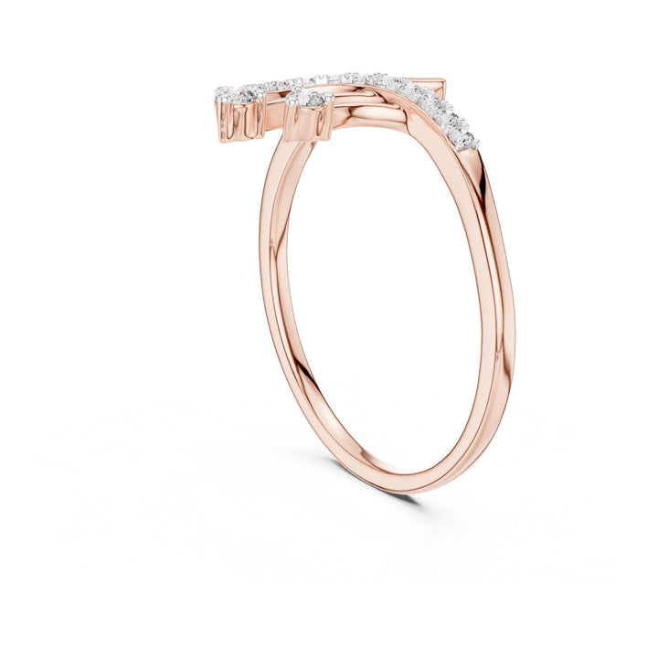 Round Cut Lab Grown Diamond Cluster Ring, 0.13ct Total, Solid Gold