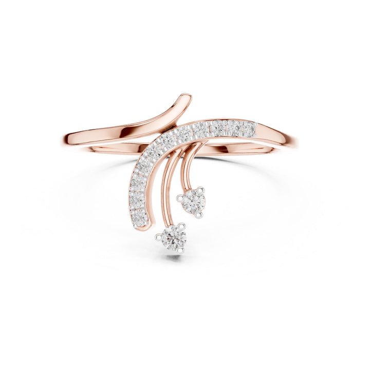Round Cut Lab Grown Diamond Cluster Ring, 0.13ct Total, Solid Gold