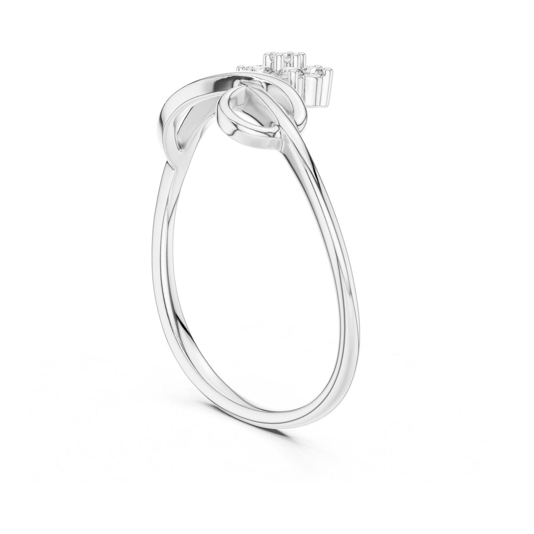 Round Cut Lab Grown Diamond Cluster Ring, 0.10ct Total, Solid Gold