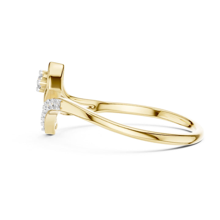 Round Cut Lab Grown Diamond Cluster Ring, 0.08ct Total, Solid Gold