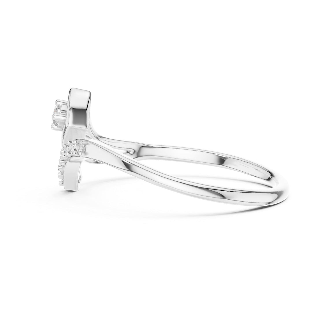 Round Cut Lab Grown Diamond Cluster Ring, 0.08ct Total, Solid Gold