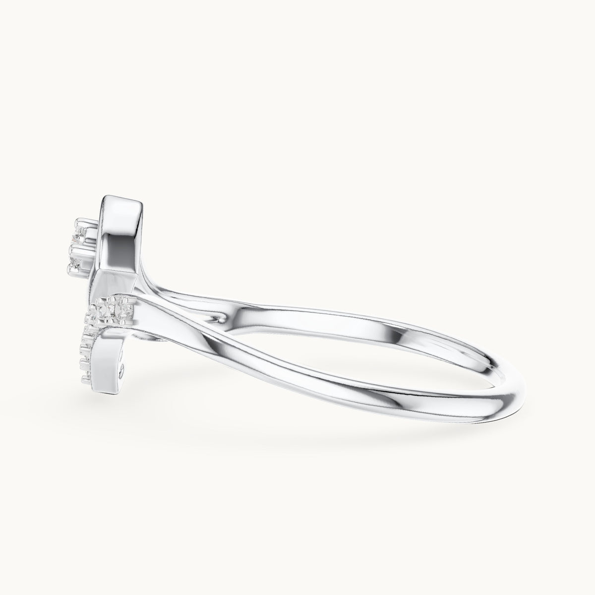 Round Cut Lab Grown Diamond Cluster Ring, 0.08ct Total, Solid Gold