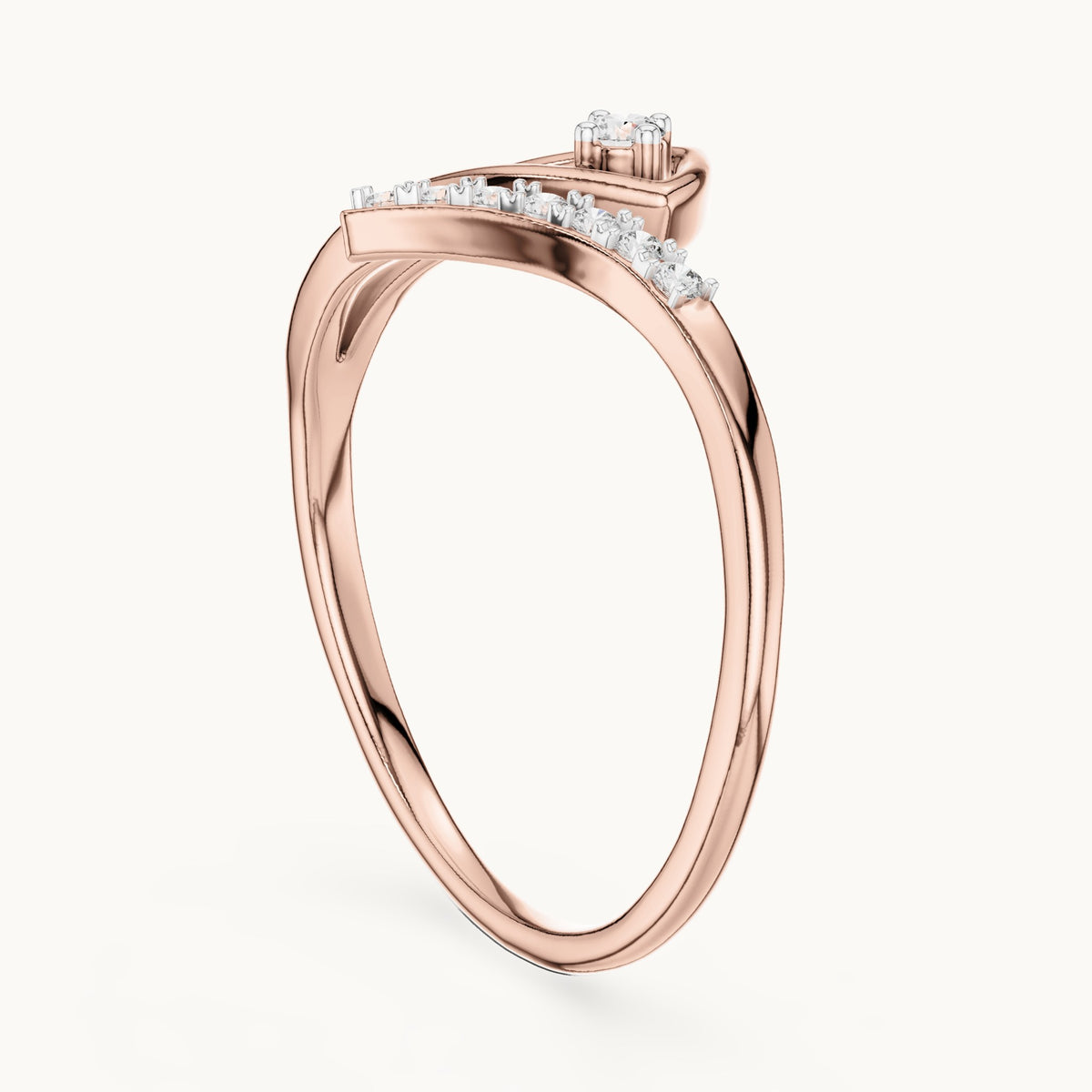 Round Cut Lab Grown Diamond Cluster Ring, 0.08ct Total, Solid Gold