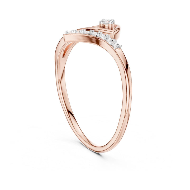 Round Cut Lab Grown Diamond Cluster Ring, 0.08ct Total, Solid Gold