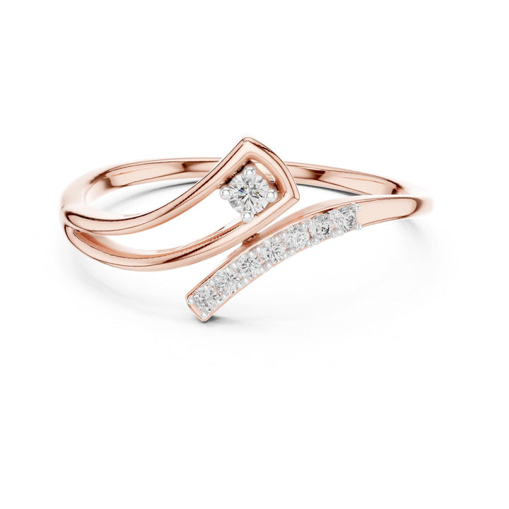 Round Cut Lab Grown Diamond Cluster Ring, 0.08ct Total, Solid Gold