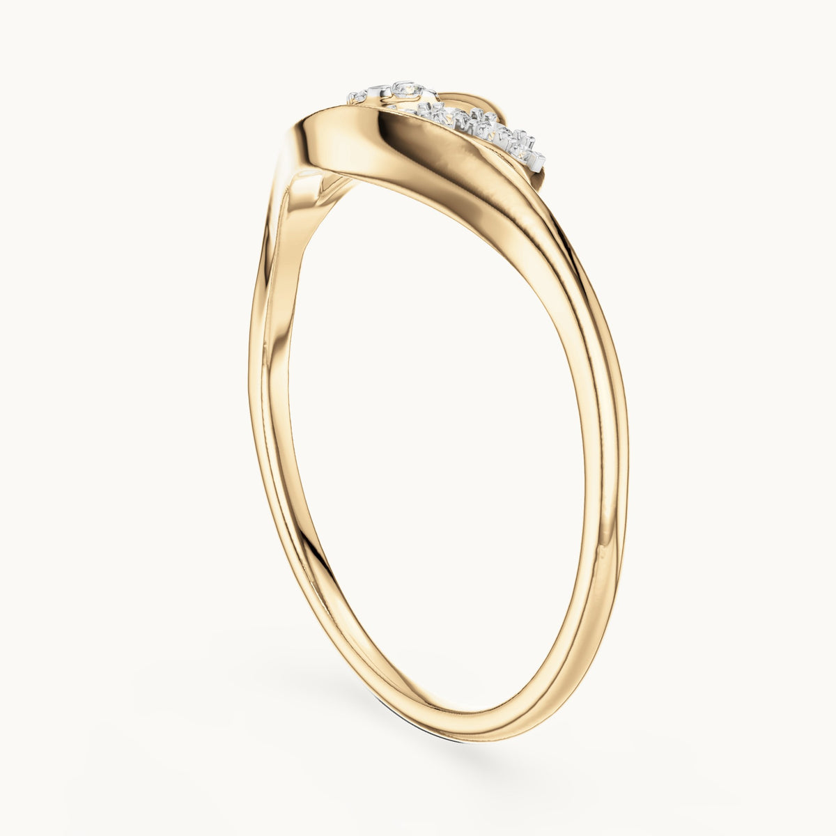 Round Cut Lab Grown Diamond Cluster Ring, 0.07ct Total, Solid Gold