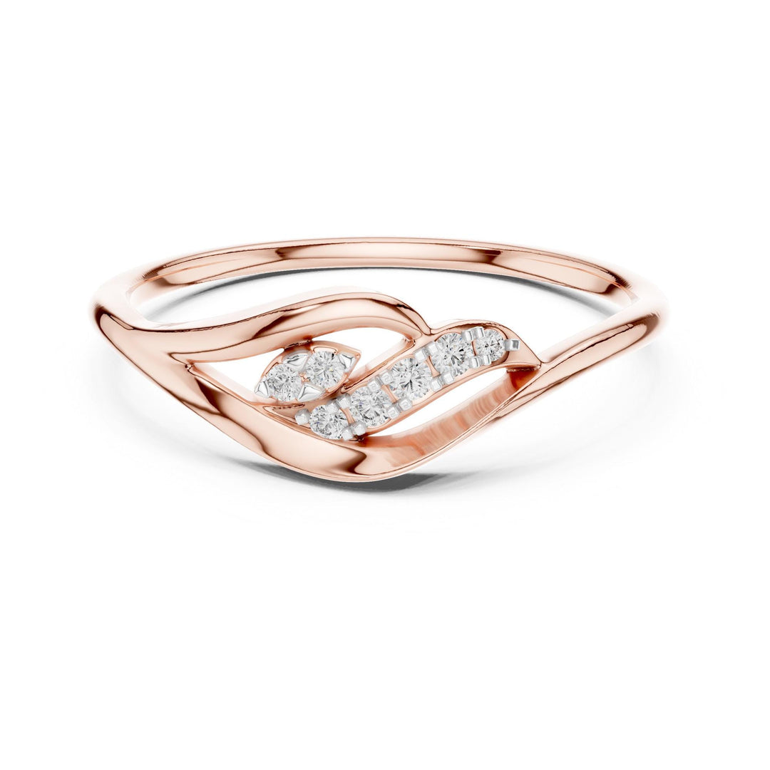 Round Cut Lab Grown Diamond Cluster Ring, 0.07ct Total, Solid Gold