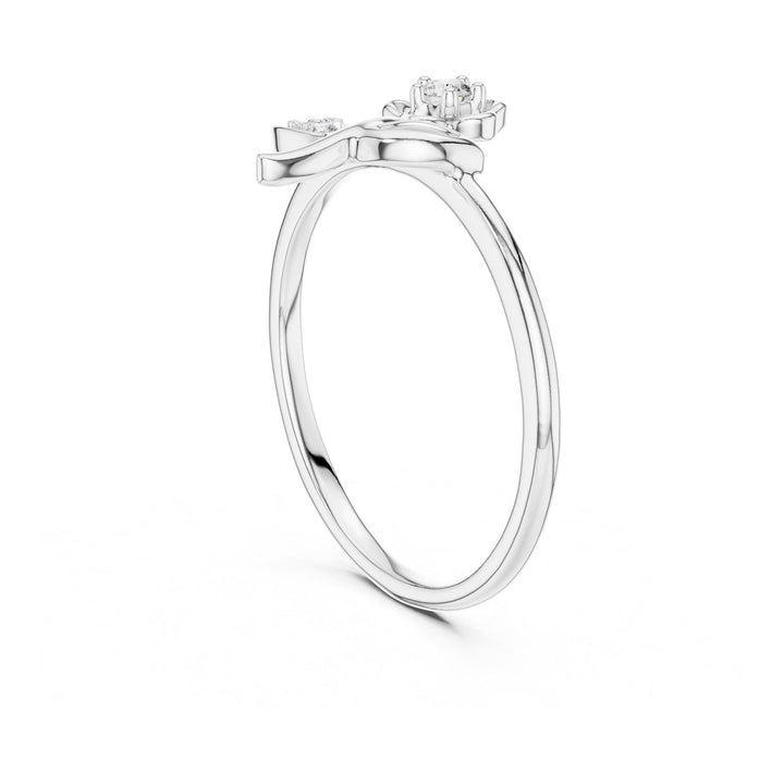 Round Cut Lab Grown Diamond Cluster Ring, 0.07ct Total, Solid Gold