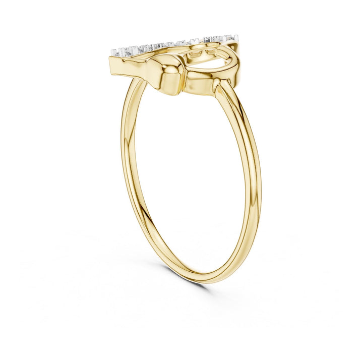 Round Cut Lab Grown Diamond Cluster Ring, 0.08ct Total, Solid Gold