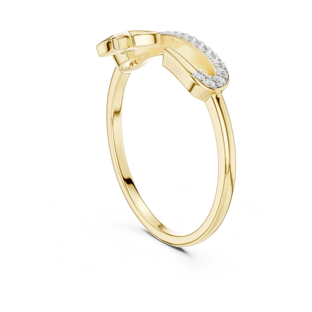 Round Cut Lab Grown Diamond Cluster Ring, 0.10ct Total, Solid Gold